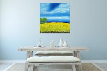 Buy oil painting original modern landscape painting - rapeseed field